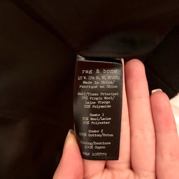 20% OFF🌟Rag & Bone March Black Wool Jacket - Picture 9 of 14